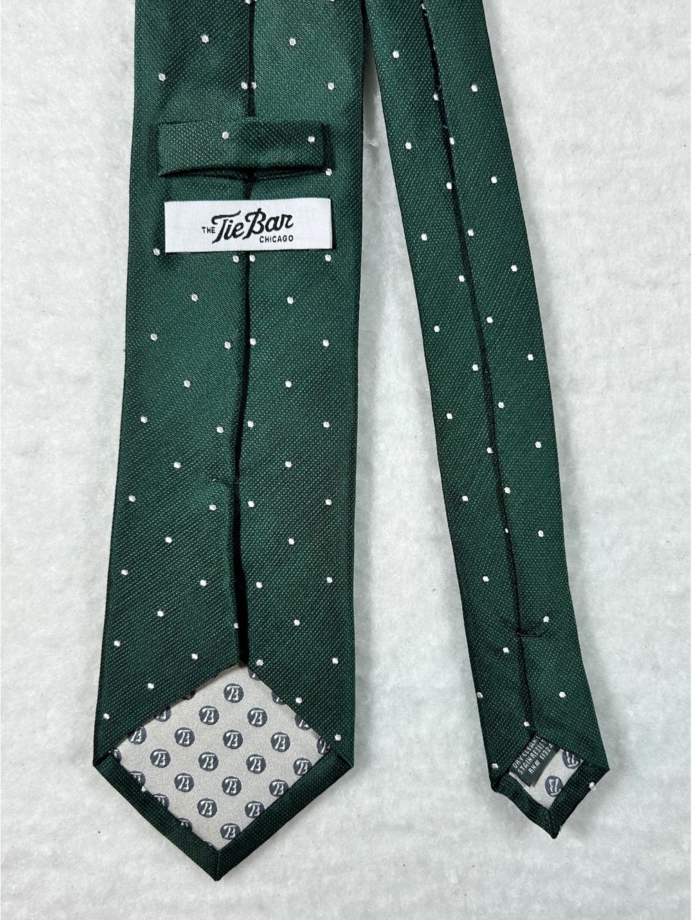 The Tie Bar Green Polka Dot Silk Tie